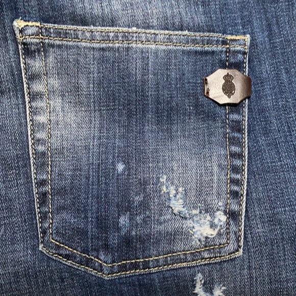 Premium Mood Denim Superior Jeans, Distressed, Button Fly, Slim, Made in Italy - Picture 6 of 16